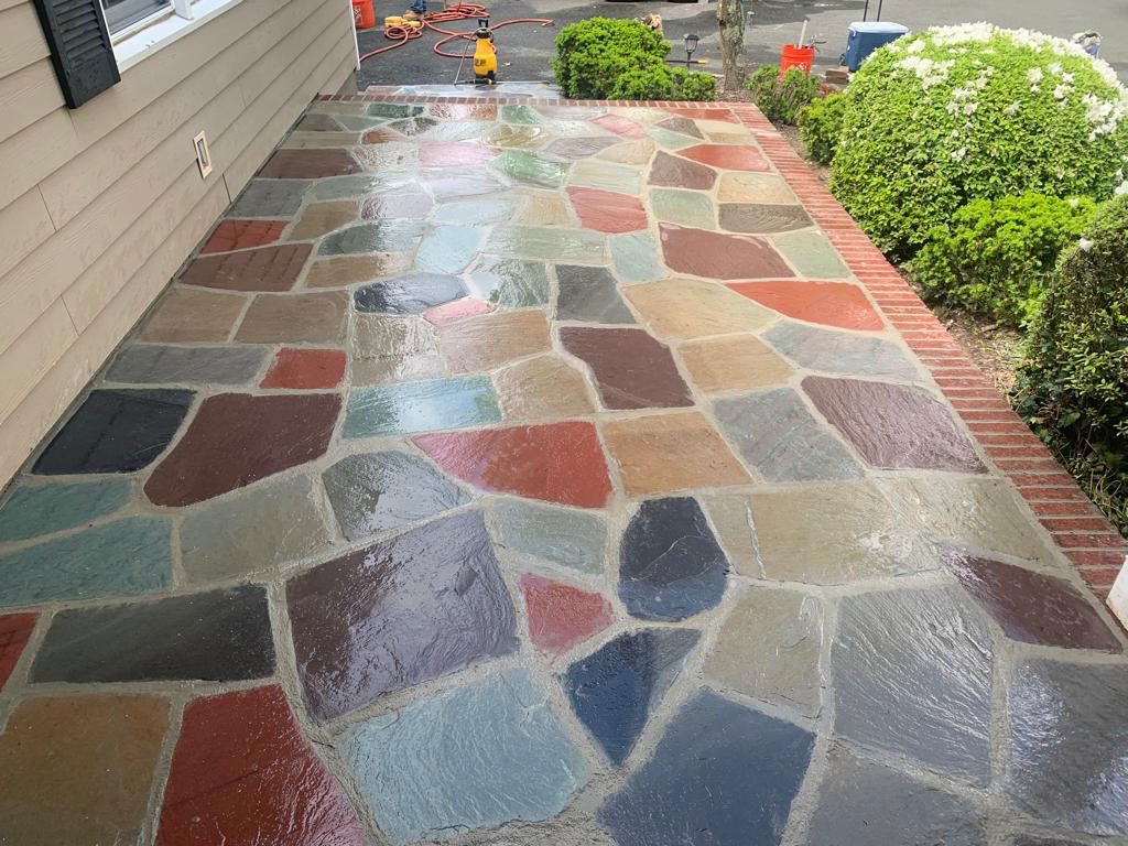 Natural stone patio